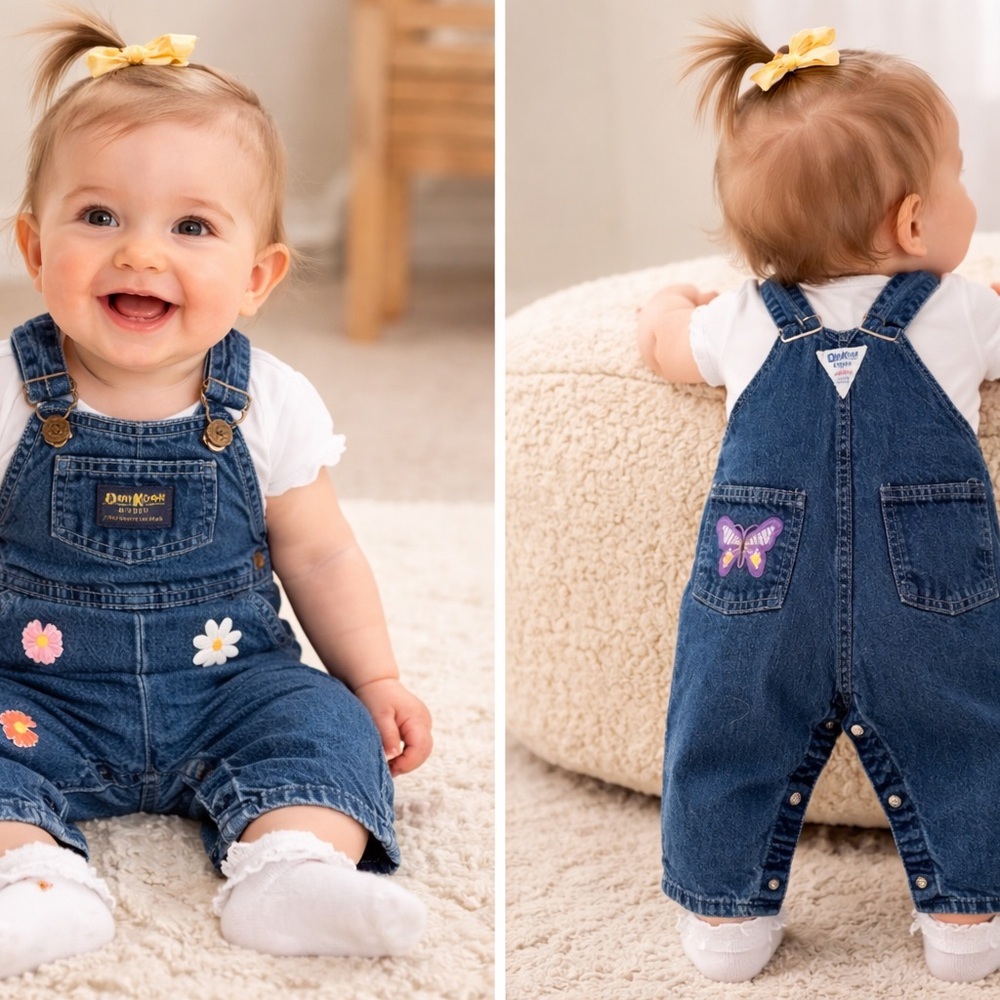 OshKosh B'gosh Kids Overalls with Floral Accents